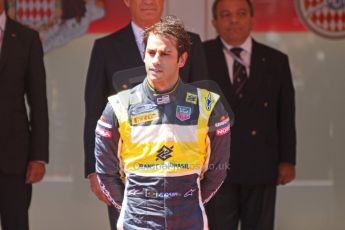 World © Octane Photographic Ltd. Friday 23rd May 2014. GP2 Feature Race – Monaco, Monte Carlo. Felipe Nasr (3rd) on the podium) - Carlin. Digital Ref : 0963CB7D3173
