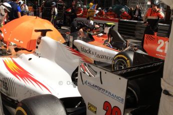 World © Octane Photographic Ltd. Friday 23rd May 2014. GP2 Feature Race – Monaco, Monte Carlo. Arthur Pic - Campos Racing and Tio Ellinas - MP Motorsport. Digital Ref : 0963CB7D5260