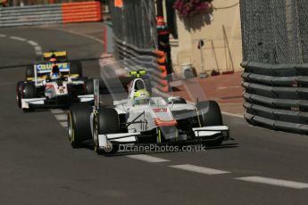 World © Octane Photographic Ltd. Friday 23rd May 2014. GP2 Feature Race – Monaco, Monte Carlo. Kimiya Sato - Campos Racing and Adrian Quaife-Hobbs - Rapax. Digital Ref : 0963LB1D5062