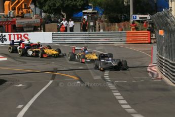 World © Octane Photographic Ltd. Friday 23rd May 2014. GP2 Feature Race – Monaco, Monte Carlo. Mitch Evans - RT Russian Time leads Jolyon Palmer - DAMS. Digital Ref : 0963LB1D5120