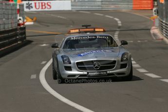 World © Octane Photographic Ltd. Friday 23rd May 2014. GP2 Feature Race – Monaco, Monte Carlo. FIA Safety Car deployed for the 1st of 3 times - Mercedes SLS AMG on green flag lap. Digital Ref : 0963LB1D5305