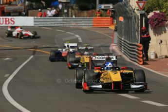 World © Octane Photographic Ltd. Friday 23rd May 2014. GP2 Feature Race – Monaco, Monte Carlo. Jolyon Palmer and Stefano Coletti - DAMS. Digital Ref : 0963LB1D5345