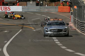World © Octane Photographic Ltd. Friday 23rd May 2014. GP2 Feature Race – Monaco, Monte Carlo. FIA Safety Car deployed for the 1st of 3 times - Mercedes SLS AMG on green flag lap. Digital Ref : 0963LB1D5470