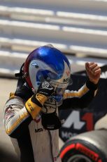 World © Octane Photographic Ltd. Friday 23rd May 2014. GP2 Feature Race – Monaco, Monte Carlo. Jolyon Palmer celebrates - DAMS. Digital Ref : 0963CB7D5163