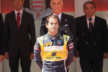 World © Octane Photographic Ltd. Friday 23rd May 2014. GP2 Feature Race – Monaco, Monte Carlo. Felipe Nasr (3rd) on the podium) - Carlin. Digital Ref : 0963LB1D7326