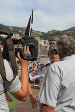 World © Octane Photographic Ltd. Sunday 25TH May 2014. Monaco GP - Gary Anderson interviews Sauber C33 – Adrian Sutil. Formula 1 Paddock. Digital Ref: