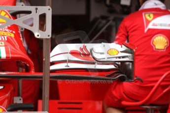 World © Octane Photographic Ltd. Wednesday 21st May 2014. Monaco - Monte Carlo - Formula 1 Paddock. Scuderia Ferrari F14T - Front wing. Digital Ref: