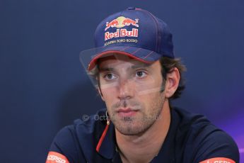 World © Octane Photographic Ltd. Wednesday 21st May 2014. Monaco - Monte Carlo - Formula 1 Drivers’ Press Conference. Jean-Eric Vergne - Scuderia Toro Rosso. Digital Ref : 0955lb1d3137