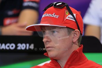 World © Octane Photographic Ltd. Wednesday 21st May 2014. Monaco - Monte Carlo - Formula 1 Drivers’ Press Conference. Kimi Raikkonen - Scuderia Ferrari. Digital Ref : 0955lb1d3142