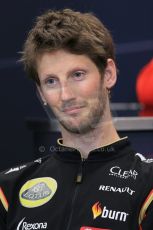 World © Octane Photographic Ltd. Wednesday 21st May 2014. Monaco - Monte Carlo - Formula 1 Drivers’ Press Conference. Romain Grosjean - Lotus F1 Team. Digital Ref : 0955lb1d3250