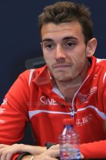 World © Octane Photographic Ltd. Wednesday 21st May 2014. Monaco - Monte Carlo - Formula 1 Drivers’ Press Conference. Jules Bianchi - Marussia F1 Team. Digital Ref : 0955lb1d3252