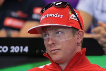 World © Octane Photographic Ltd. Wednesday 21st May 2014. Monaco - Monte Carlo - Formula 1 Drivers’ Press Conference. Kimi Raikkonen - Scuderia Ferrari. Digital Ref : 0955lb1d3269