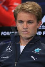 World © Octane Photographic Ltd. Wednesday 21st May 2014. Monaco - Monte Carlo - Formula 1 Drivers’ Press Conference. Nico Rosberg - Mercedes AMG Petronas. Digital Ref : 0955lb1d3310