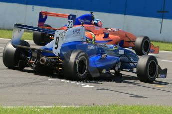 World © Octane Photographic Ltd. Protyre Formula Renault Championship. June 1st 2014. Race 2 – Castle Donington. Piers Hickin – Scorpio Motorsport and Patrick Dussault – Cliff Dempsey Racing. Digital Ref : 0975CB1D0571