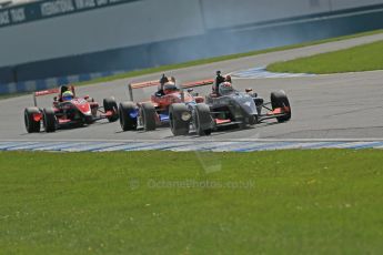 World © Octane Photographic Ltd. Protyre Formula Renault Championship. June 1st 2014. Race 2 – Castle Donington. Tarun Reddy – MGR Motorsport and Patrick Dussault – Cliff Dempsey Racing. Digital Ref : 0975CB1D0702