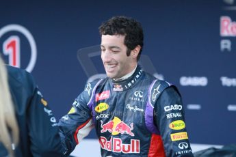 World © Octane Photographic Ltd. 2014 Formula 1 Winter Testing, Circuito de Velocidad, Jerez. Tuesday 27th January 2014. Day 1. Infiniti Red Bull Racing RB10 launch. Daniel Ricciardo. Digital Ref: 0885cb1d9209