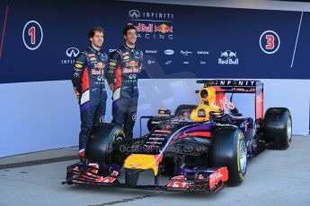 World © Octane Photographic Ltd. 2014 Formula 1 Winter Testing, Circuito de Velocidad, Jerez. Tuesday 27th January 2014. Day 1. Infiniti Red Bull Racing RB10 launched by Sebastian Vettel and Daniel Ricciardo. Digital Ref: 0885lb1d9856