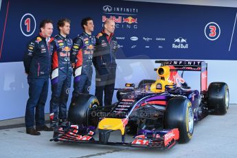 World © Octane Photographic Ltd. 2014 Formula 1 Winter Testing, Circuito de Velocidad, Jerez. Tuesday 27th January 2014. Day 1. Infiniti Red Bull Racing RB10 launched by Sebastian Vettel and Daniel Ricciardo. Digital Ref: 0885lb1d9872