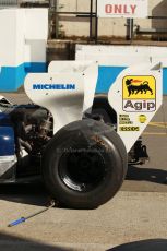 World © Octane Photographic Ltd. Senna Formula 1 car showcase filmed by Sky F1 at Donington Park race track. Tuesday 8th April 2014. Ex-Ayrton Senna Toleman TG184. Digital Ref : 0904lb1d9954