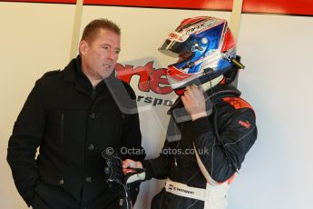 World © Octane Photographic Ltd. 21st March 2014. Silverstone - General Test Day - Max Verstappen - Fortec Motorsports with father Jos Verstappen. Formula Renault 2.0 Northern European Championship (NEC). Digital Ref : 0896cb1d3982