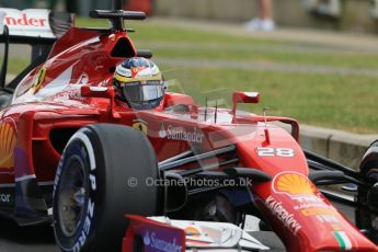 World © Octane Photographic Ltd. Tuesday 8th July 2014. British in-season Formula 1 test, Silverstone, UK. Scuderia Ferrari F14T - Pedro de la Rosa. Digital Ref: 1029LB1D1986