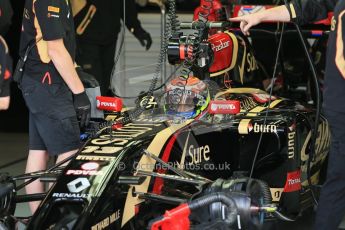 World © Octane Photographic Ltd. Tuesday 8th July 2014. British in-season Formula 1 test, Silverstone, UK. Lotus F1 Team E22 – Pastor Maldonado. Digital Ref: 1029LB1D2083