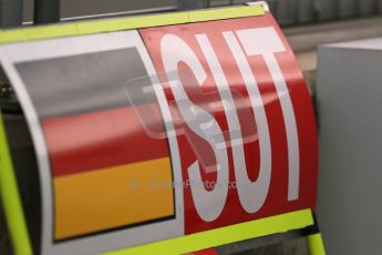 World © Octane Photographic Ltd. Tuesday 8th July 2014. British in-season Formula 1 test, Silverstone, UK. Sauber C33 – Adrian Sutil pit board. Digital Ref: 1029LB1D2166