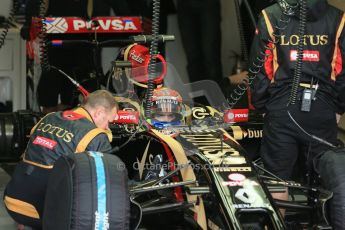 World © Octane Photographic Ltd. Tuesday 8th July 2014. British in-season Formula 1 test, Silverstone, UK. Lotus F1 Team E22 – Pastor Maldonado. Digital Ref: 1029LB1D2247