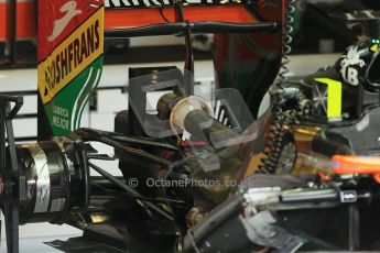 World © Octane Photographic Ltd. Tuesday 8th July 2014. British in-season Formula 1 test, Silverstone, UK. Sahara Force India VJM07 – Technical details. Digital Ref: 1029LB1D2392