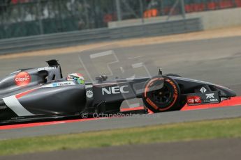 World © Octane Photographic Ltd. Tuesday 8th July 2014. British in-season Formula 1 test, Silverstone, UK. Sauber C33 – Adrian Sutil. Digital Ref: 1029LB1D2617