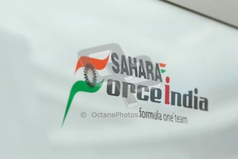 World © Octane Photographic Ltd. Tuesday 8th July 2014. British in-season Formula 1 test, Silverstone, UK. Sahara Force India VJM07 – Team logo. Digital Ref: 1029LB1D3648