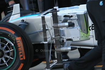 World © Octane Photographic Ltd. Wednesday 9th July 2014. British in-season Formula 1 test, Silverstone, UK. Mercedes AMG Petronas F1 W05 Hybrid – Technical details. Digital Ref: 1030LB1D2668