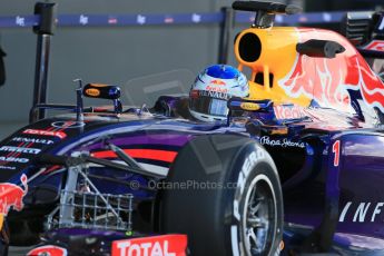 World © Octane Photographic Ltd. Wednesday 9th July 2014. British in-season Formula 1 test, Silverstone, UK. Infiniti Red Bull Racing RB10 – Sebastian Vettel. Digital Ref: 1030LB1D2694