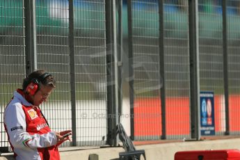 World © Octane Photographic Ltd. Wednesday 9th July 2014. British in-season Formula 1 test, Silverstone, UK. Scuderia Ferrari F14T – Pat Fry - Chassis technical director. Digital Ref: 1030LB1D2791