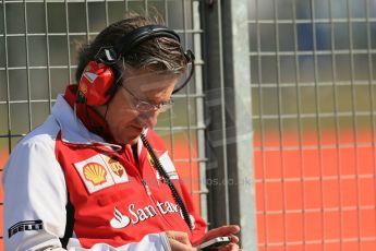 World © Octane Photographic Ltd. Wednesday 9th July 2014. British in-season Formula 1 test, Silverstone, UK. Scuderia Ferrari F14T – Pat Fry - Chassis technical director. Digital Ref: 1030LB1D2802