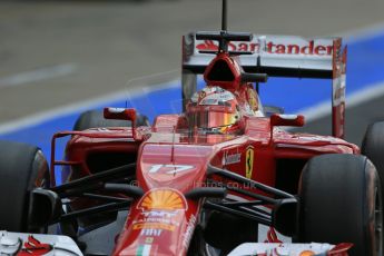 World © Octane Photographic Ltd. Wednesday 9th July 2014. British in-season Formula 1 test, Silverstone, UK. Scuderia Ferrari F14T – Jules Bianchi. Digital Ref: 1030LB1D3020