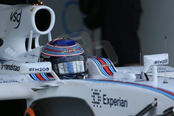 World © Octane Photographic Ltd. Wednesday 9th July 2014. British in-season Formula 1 test, Silverstone, UK. Williams Martini Racing FW36 – Valtteri Bottas. Digital Ref: 1030LB1D3047