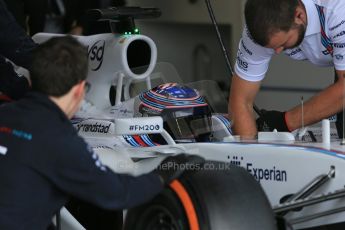 World © Octane Photographic Ltd. Wednesday 9th July 2014. British in-season Formula 1 test, Silverstone, UK. Williams Martini Racing FW36 – Valtteri Bottas. Digital Ref: 1030LB1D3108
