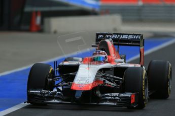 World © Octane Photographic Ltd. Wednesday 9th July 2014. British in-season Formula 1 test, Silverstone, UK. Marussia F1 Team MR03 – Max Chilton. Digital Ref: 1030LB1D3120