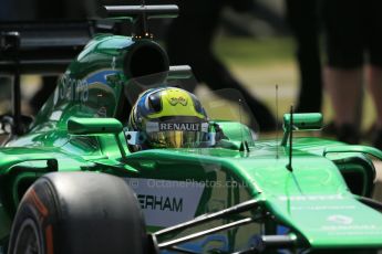 World © Octane Photographic Ltd. Wednesday 9th July 2014. British in-season Formula 1 test, Silverstone, UK. Caterham F1 Team CT05 – Julian Leal. Digital Ref: 1030LB1D3206