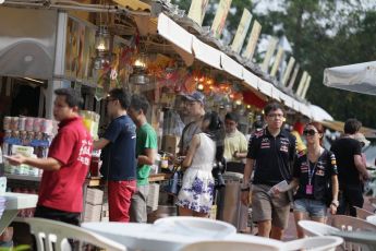 World © Octane Photographic Ltd. Friday 19th September 2014, Singapore Grand Prix, Marina Bay. - Formula 1 Practice 1. Fans queuing for food. Digital Ref: