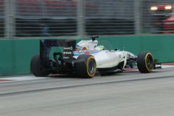 World © Octane Photographic Ltd. Friday 19th September 2014, Singapore Grand Prix, Marina Bay. - Formula 1 Practice 1. Williams Martini Racing FW36 – Felipe Massa. Digital Ref: