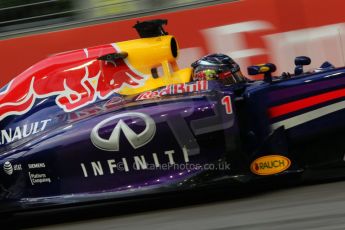 World © Octane Photographic Ltd. Friday 19th September 2014, Singapore Grand Prix, Marina Bay. Formula 1 Practice 1. Infiniti Red Bull Racing RB10 - Sebastian Vettel. Digital Ref: