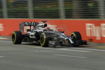 World © Octane Photographic Ltd. Friday 19th September 2014, Singapore Grand Prix, Marina Bay. - Formula 1 Practice 1. McLaren Mercedes MP4/29 - Jenson Button. Digital Ref: