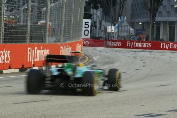 World © Octane Photographic Ltd. Friday 19th September 2014, Singapore Grand Prix, Marina Bay. - Formula 1 Practice 1. Caterham F1 Team CT05 – Marcus Ericsson. Digital Ref: