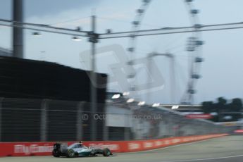 World © Octane Photographic Ltd. Friday 19th September 2014, Singapore Grand Prix, Marina Bay. - Formula 1 Practice 1. Mercedes AMG Petronas F1 W05 - Nico Rosberg. Digital Ref: