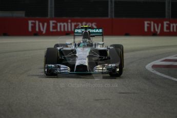 World © Octane Photographic Ltd. Friday 19th September 2014, Singapore Grand Prix, Marina Bay. - Formula 1 Practice 1. Mercedes AMG Petronas F1 W05 - Nico Rosberg. Digital Ref: