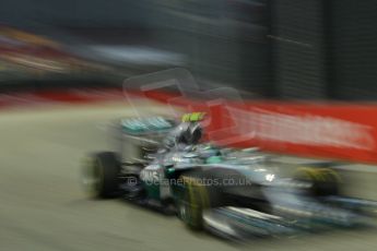 World © Octane Photographic Ltd. Friday 19th September 2014, Singapore Grand Prix, Marina Bay. - Formula 1 Practice 1. Mercedes AMG Petronas F1 W05 - Nico Rosberg. Digital Ref: