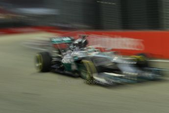 World © Octane Photographic Ltd. Friday 19th September 2014, Singapore Grand Prix, Marina Bay. - Formula 1 Practice 1. Mercedes AMG Petronas F1 W05 – Lewis Hamilton. Digital Ref: