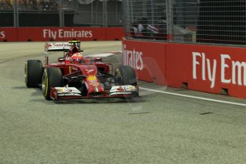 World © Octane Photographic Ltd. Friday 19th September 2014, Singapore Grand Prix, Marina Bay. - Formula 1 Practice 1. Scuderia Ferrari F14T – Kimi Raikkonen. Digital Ref: